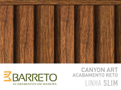 PAINEL RIPADO SLIM CANYON ART MDF 15MM CAIXA 2,43 M² - BARRETO - Thayuan