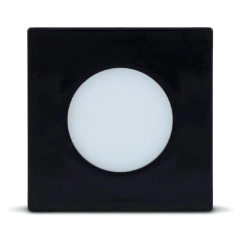 LUMINARIA LED POINT QUADRADA 1,5W 110/220V LUZ FRIA 6000K PRETO - LEDLINE
