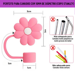 Tampa Protetora de Silicone para Canudo de Copo Stanley 10mm
