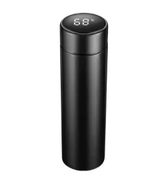 Garrafa Térmica Digital 500ml Premium em Aço Inox com Termômetro Digital Monitorar Temperatura Display Digital Visor Led