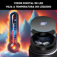 Garrafa Térmica Digital 500ml Premium em Aço Inox com Termômetro Digital Monitorar Temperatura Display Digital Visor Led - loja online