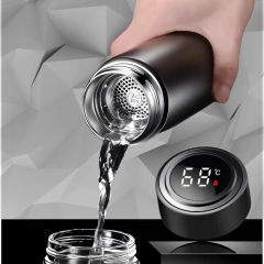 Garrafa Térmica Digital 500ml Premium em Aço Inox com Termômetro Digital Monitorar Temperatura Display Digital Visor Led - comprar online