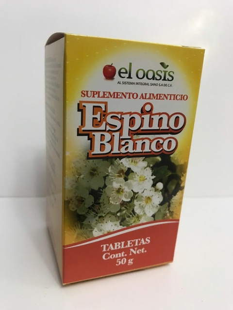 TABLETAS DE ESPINO BLANCO C/100