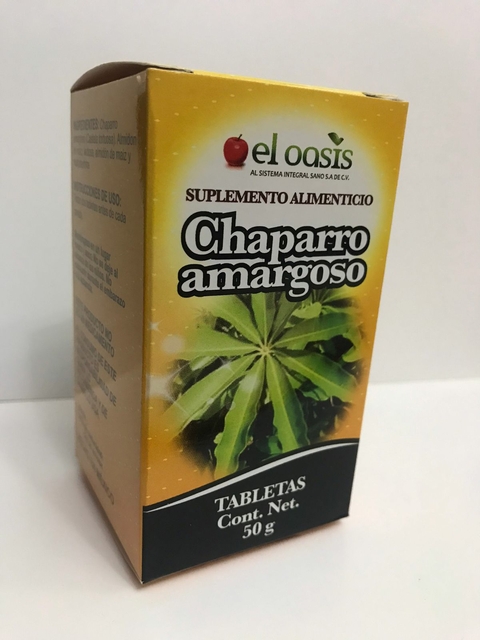 TABLETAS DE CHAPARRO AMARGO C/100