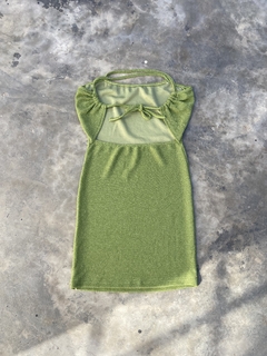 VESTIDO LUREX VERDE MANZANA - comprar online