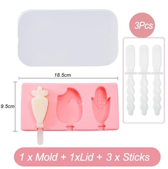 Molde de silicone para sorvete diversos modelos na internet