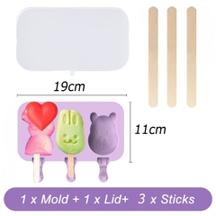 Molde de silicone para sorvete diversos modelos - loja online