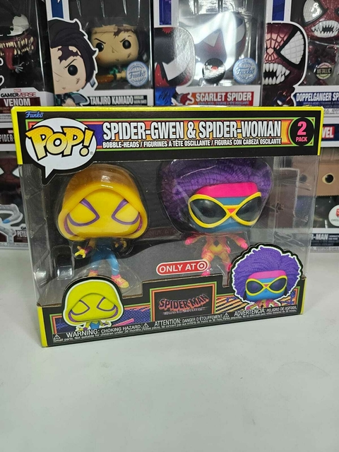 Spider Gwen & Spider Woman Black Light Two Pack