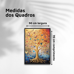QUADRO ÁRVORE DA VIDA COM BORBOLETAS