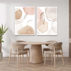 DUPLA DE QUADROS ABSTRATO ROSE na internet