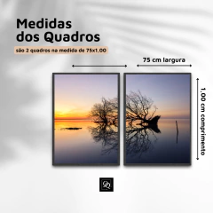 DUPLA DE QUADROS PÁSSAROS E ÁRVORES - (cópia) - loja online
