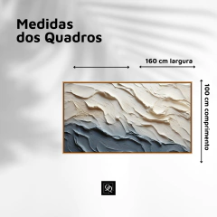 QUADRO ABSTRATO BRANCO E AZUL - Quadros & Quadrinhos