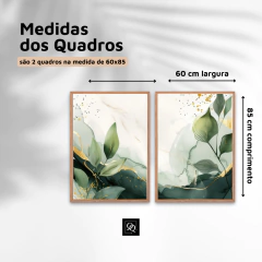 DUPLA DE QUADRO FOLHAGENS VERDE