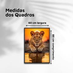 Imagem do QUADRO LEOA POR DO SOL