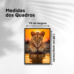 QUADRO LEOA POR DO SOL