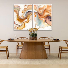 Imagem do DUPLA DE QUADROS ABSTRATOS MARMORIZADOS BELLE