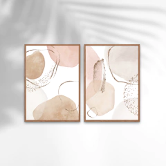 Imagem do DUPLA DE QUADROS ABSTRATO ROSE