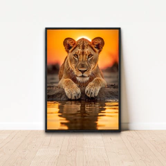 QUADRO LEOA POR DO SOL na internet