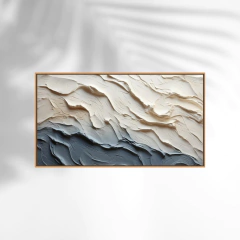 QUADRO ABSTRATO BRANCO E AZUL
