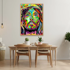 QUADRO JESUS ABSTRATO COLOR na internet