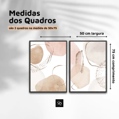 DUPLA DE QUADROS ABSTRATO ROSE na internet