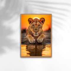 QUADRO LEOA POR DO SOL - loja online