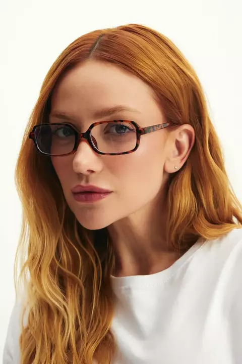 Óculos de Grau Retangular Ibiza Clear | Tortoise - comprar online