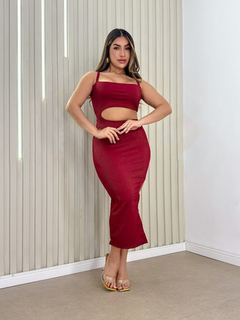 Kit 2 Vestidos Midi Feminino No Canelado De Alcinha - loja online
