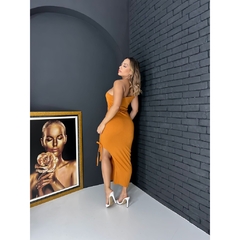 Vestido Midi de Uma ALça com Fenda LVC21 na internet