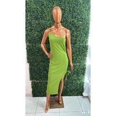 Vestido Midi de Uma ALça com Fenda LVC21 - loja online