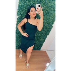 Vestido Midi de Uma ALça com Fenda LVC21 - loja online
