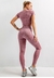 Imagem do Conjunto de 2 peças roupas de treino femininas, conjunto de ioga, fitness, roupas esportivas, top cropped, sutiã esportivo, leggings sem costura, roupa de desgaste ativo