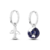 Imagem do 2022 Brincos de Argola Dupla Charme 925 Prata Espumante Pave Brinco Brinco Presente Para Mulheres Noivado Jóias Aniversário