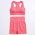 Imagem do Conjunto de 2 peças roupas de treino femininas, conjunto de ioga, fitness, roupas esportivas, top cropped, sutiã esportivo, leggings sem costura, roupa de desgaste ativo