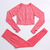 Conjunto de 2 peças roupas de treino femininas, conjunto de ioga, fitness, roupas esportivas, top cropped, sutiã esportivo, leggings sem costura, roupa de desgaste ativo - loja online