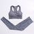 Conjunto de 2 peças roupas de treino femininas, conjunto de ioga, fitness, roupas esportivas, top cropped, sutiã esportivo, leggings sem costura, roupa de desgaste ativo na internet