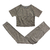 Conjunto de 2 peças roupas de treino femininas, conjunto de ioga, fitness, roupas esportivas, top cropped, sutiã esportivo, leggings sem costura, roupa de desgaste ativo