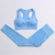 Conjunto de 2 peças roupas de treino femininas, conjunto de ioga, fitness, roupas esportivas, top cropped, sutiã esportivo, leggings sem costura, roupa de desgaste ativo - comprar online