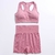 Conjunto de 2 peças roupas de treino femininas, conjunto de ioga, fitness, roupas esportivas, top cropped, sutiã esportivo, leggings sem costura, roupa de desgaste ativo - lojadopovo