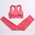 Imagem do Conjunto de 2 peças roupas de treino femininas, conjunto de ioga, fitness, roupas esportivas, top cropped, sutiã esportivo, leggings sem costura, roupa de desgaste ativo