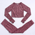 Conjunto de 2 peças roupas de treino femininas, conjunto de ioga, fitness, roupas esportivas, top cropped, sutiã esportivo, leggings sem costura, roupa de desgaste ativo