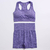 Conjunto de 2 peças roupas de treino femininas, conjunto de ioga, fitness, roupas esportivas, top cropped, sutiã esportivo, leggings sem costura, roupa de desgaste ativo