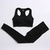 Conjunto de 2 peças roupas de treino femininas, conjunto de ioga, fitness, roupas esportivas, top cropped, sutiã esportivo, leggings sem costura, roupa de desgaste ativo