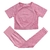 Conjunto de 2 peças roupas de treino femininas, conjunto de ioga, fitness, roupas esportivas, top cropped, sutiã esportivo, leggings sem costura, roupa de desgaste ativo - comprar online
