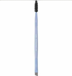 brocha doble “duo sobrancelha” ideal para cejas y delineados, biselado y cepillado, cerda sintética 