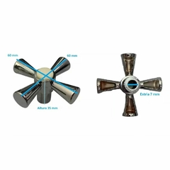 Volante Manija Cruz Cromo Canilla Pack X2 Unid Repuesto - comprar online
