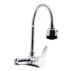 Canilla Pared Grif Monocomando Flexible Pico Duchador Cocina