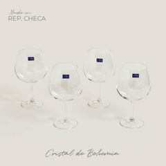 SET X 4 COPAS DE CRISTAL DE BOHEMIA GIN TONIC 820 ML