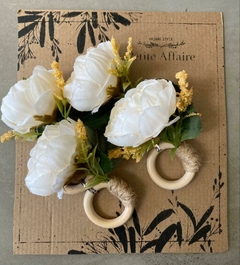 Servilleteros White Peonia