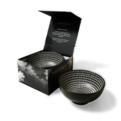 SET X2 SAKURA DANBURI BOWLS DE PORCELANA 20.5 CMS - HANAMI COLLECTION GIFT BOX